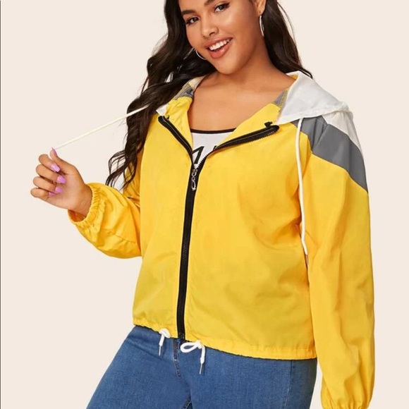 Color Blocked Wind Breaker - Picture 2 of 5